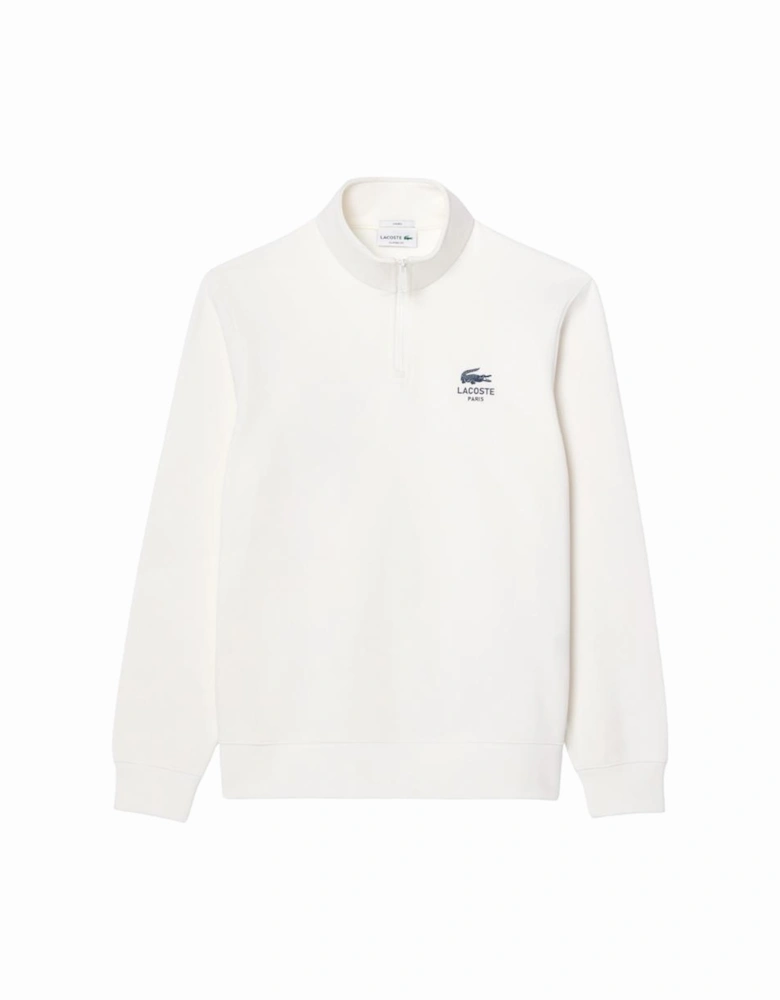 Modern 1/4 Zip Sweatshirt - White