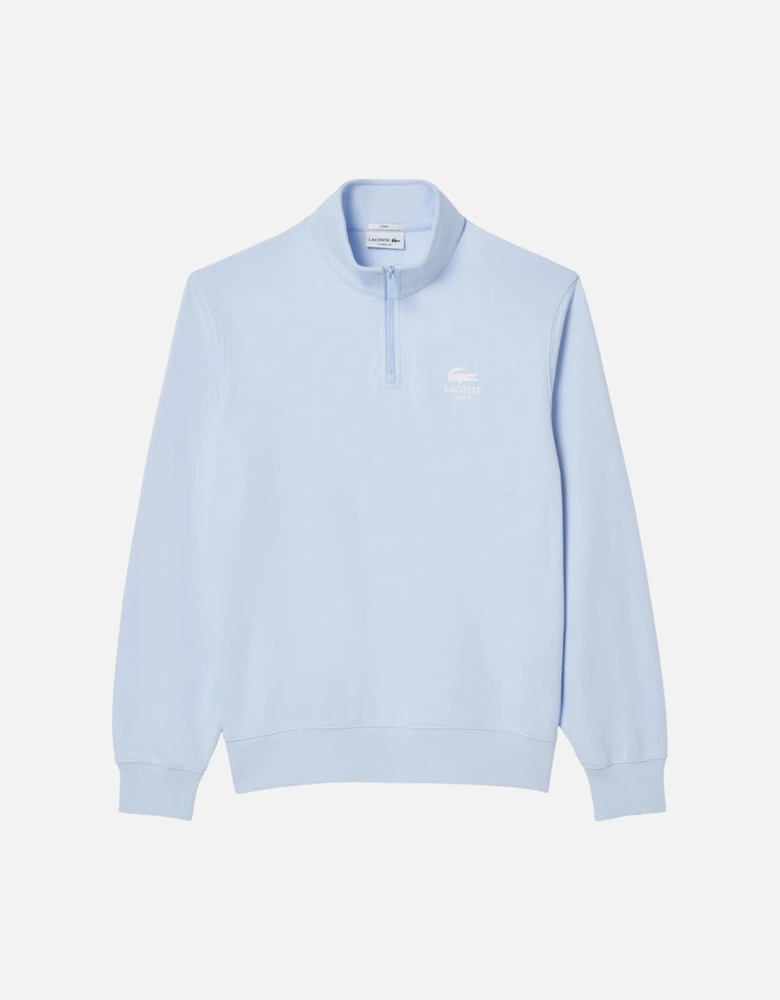 Modern 1/4 Zip Sweatshirt - Light Blue