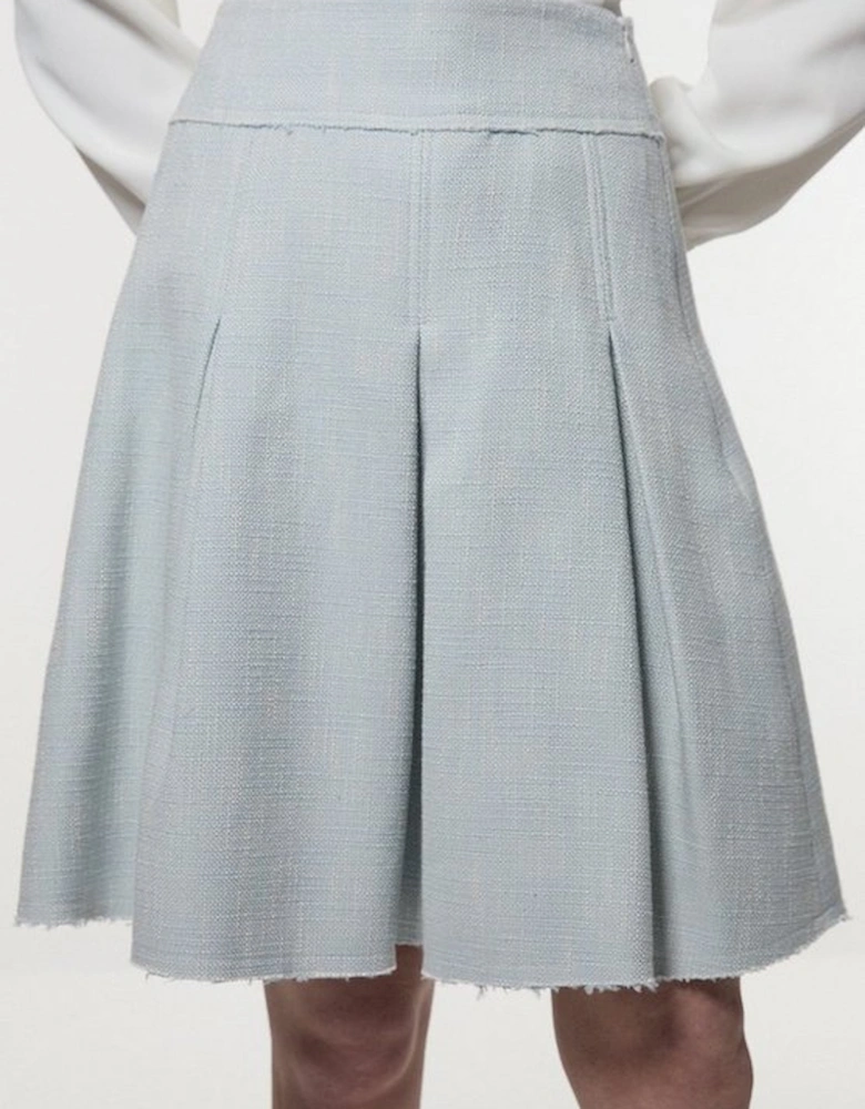 Spring Tweed Tailored Full Skirt