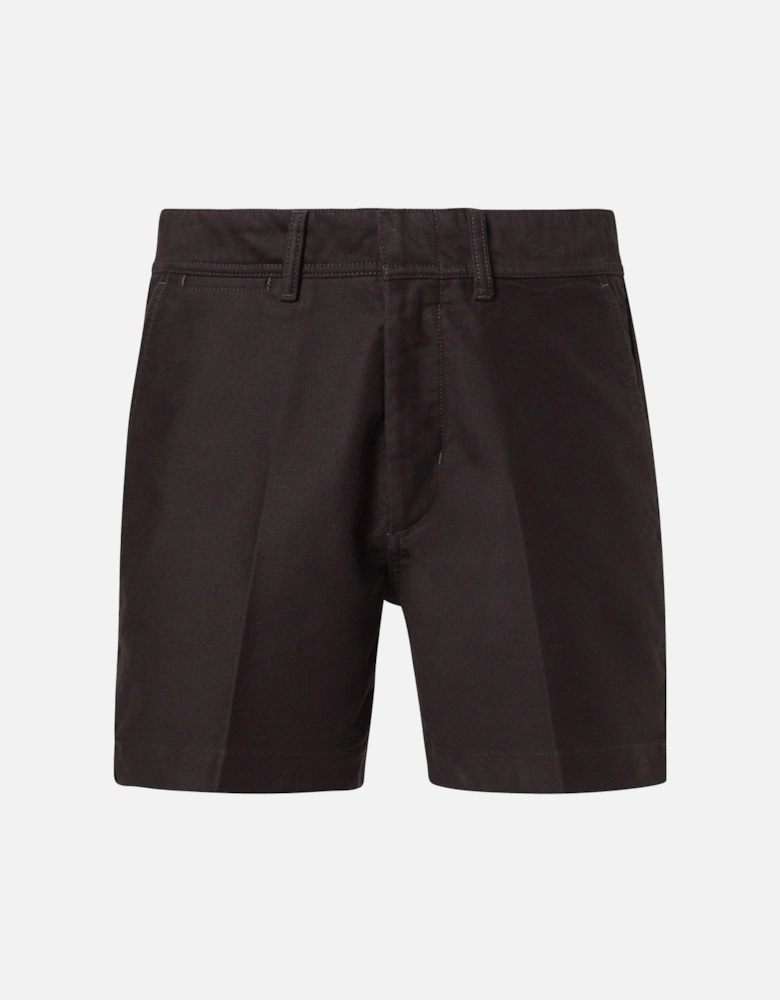 Brushed Cotton Satin Shorts Black