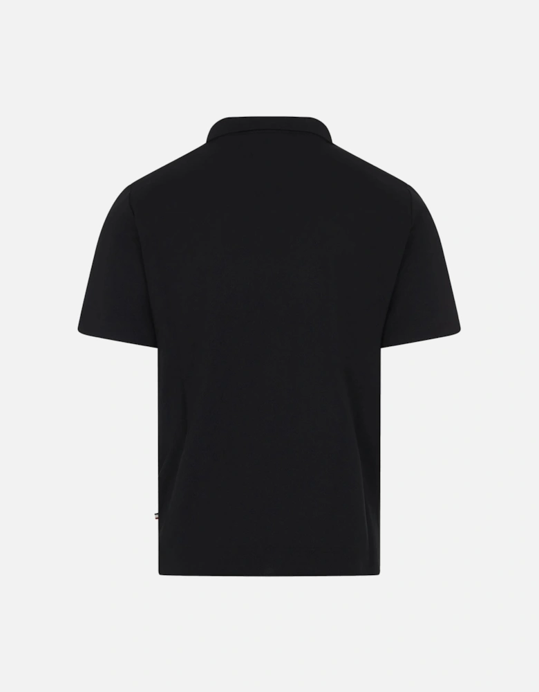 Piquet Logo Polo Black