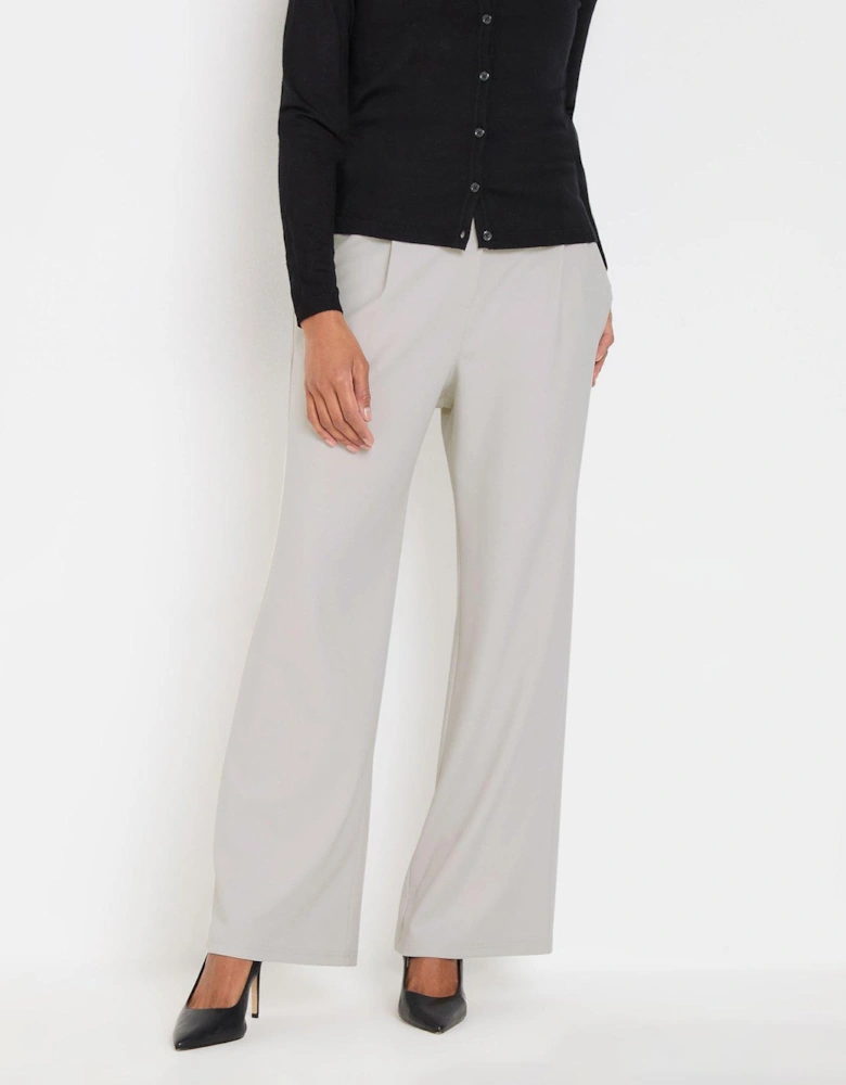 Wide Leg Tailored Trouser - Grey