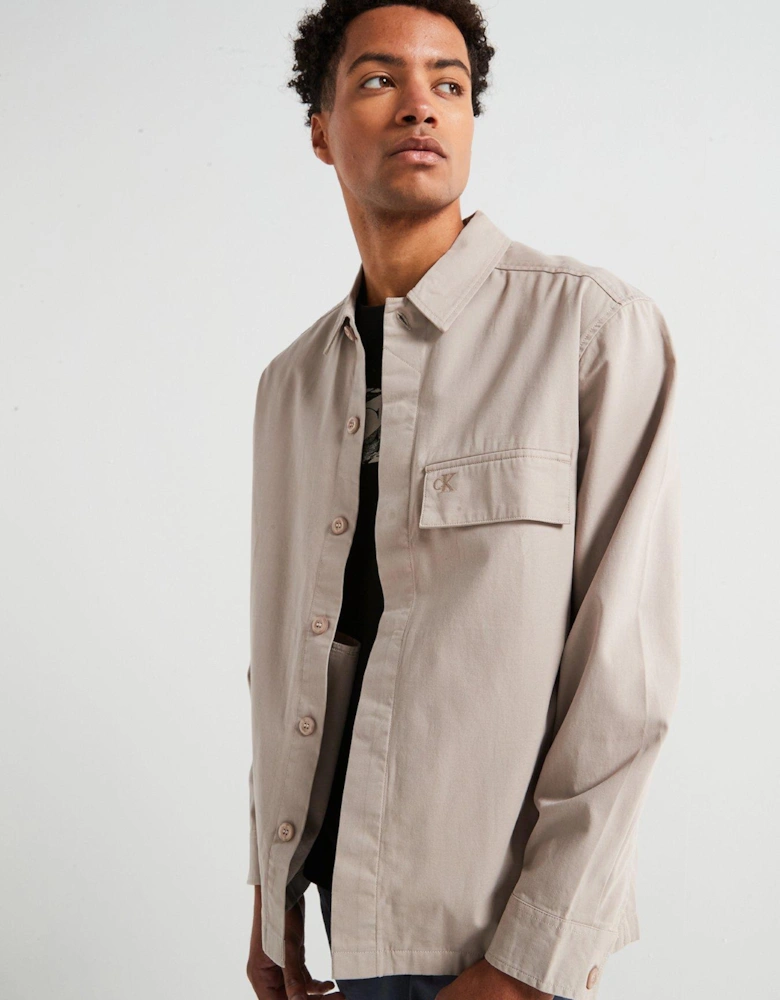 Clean Cotton Overshirt - Grey