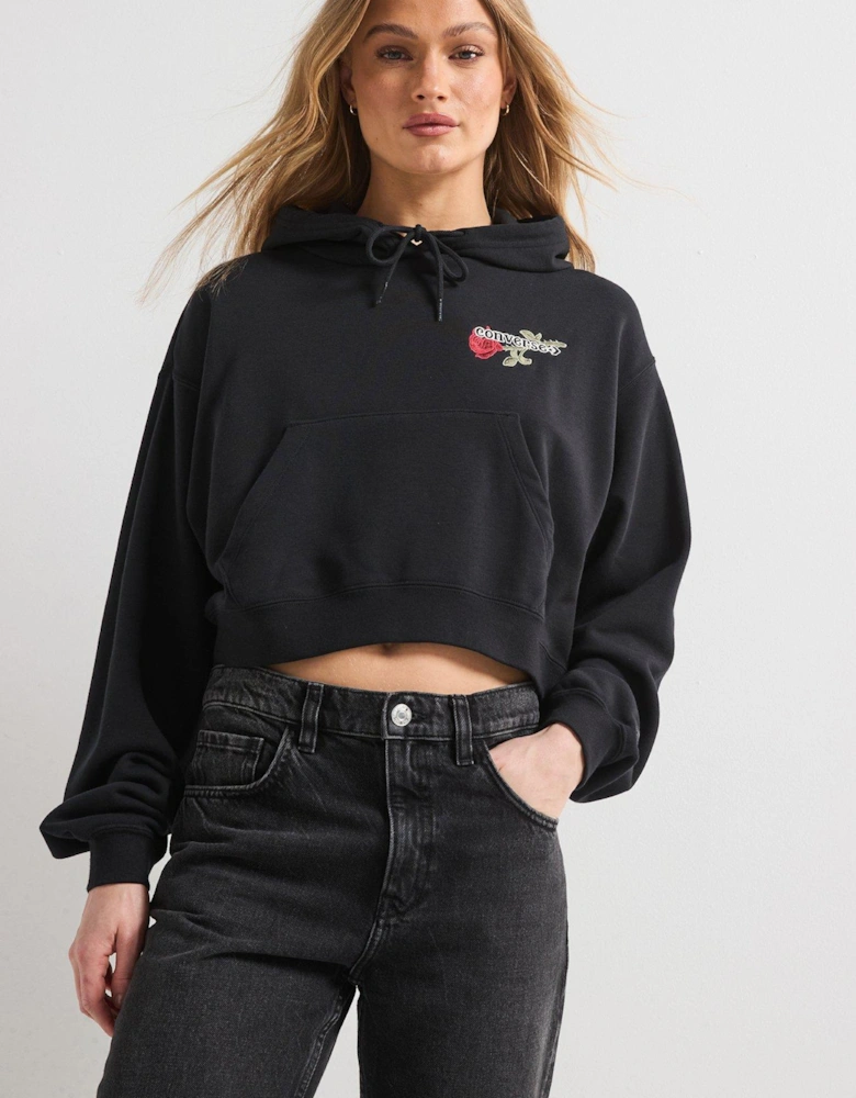 Womens V-day Essentials Hoodie - Black