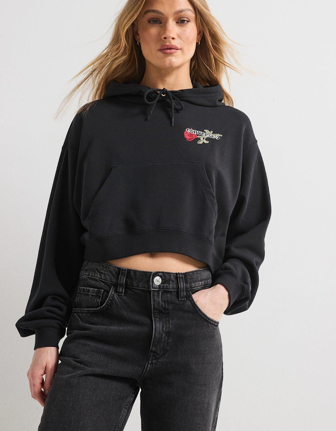 Womens V-day Essentials Hoodie - Black, 7 of 6