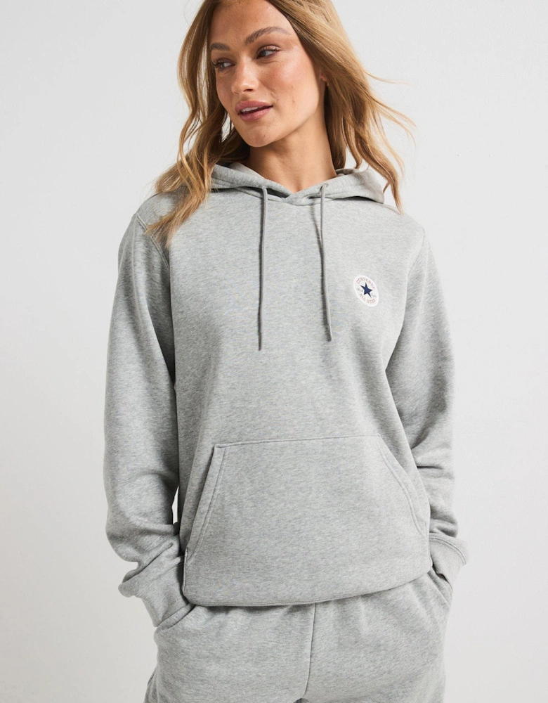 Womens Standard Fit Core Chuck Patch Hoodie - Grey