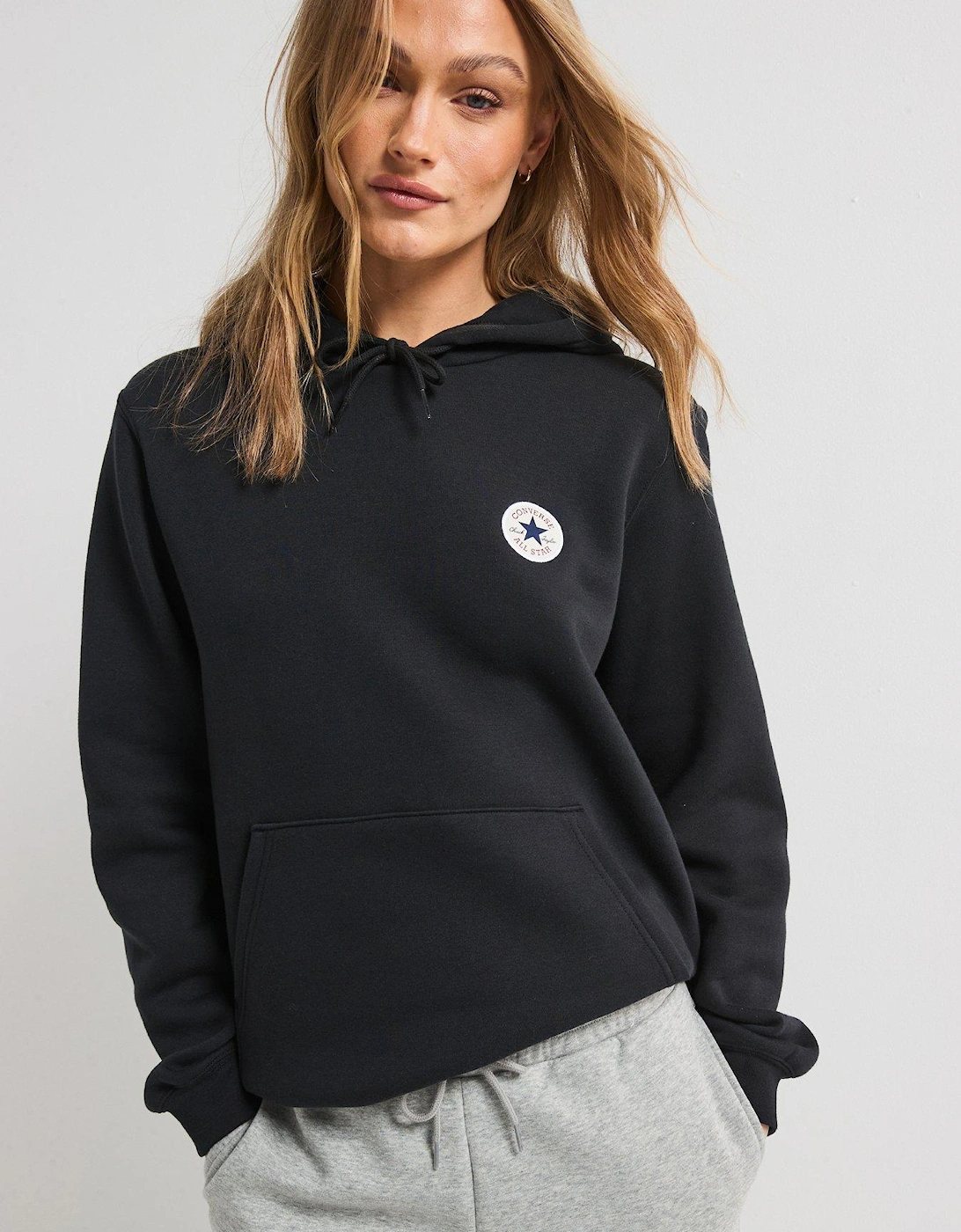 Womens Chuck Patch Hoodie - Black, 2 of 1