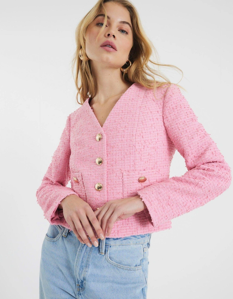 Boucle Jacket - Pink