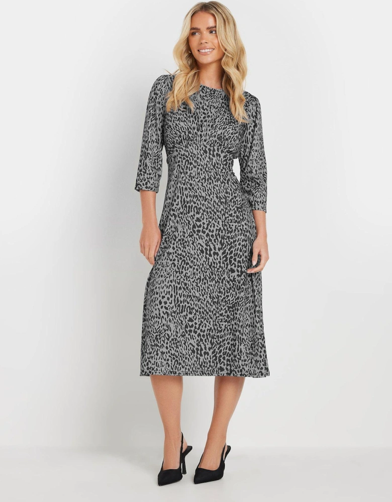 Petite Jersey Midi Dress - Grey