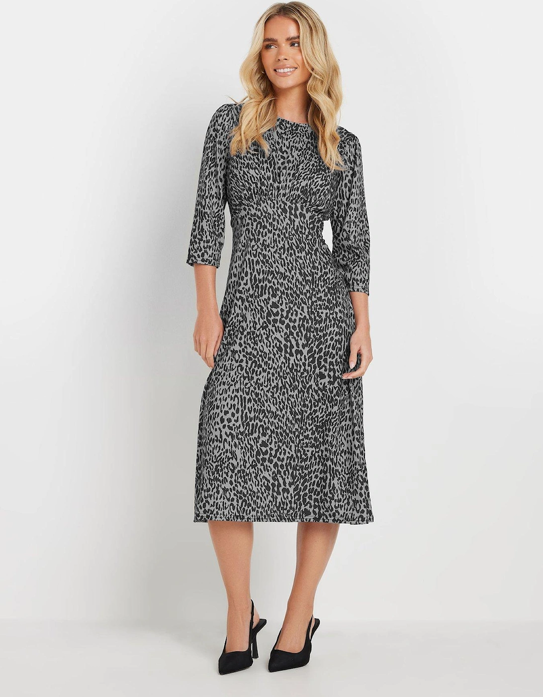 Petite Jersey Midi Dress - Grey, 2 of 1