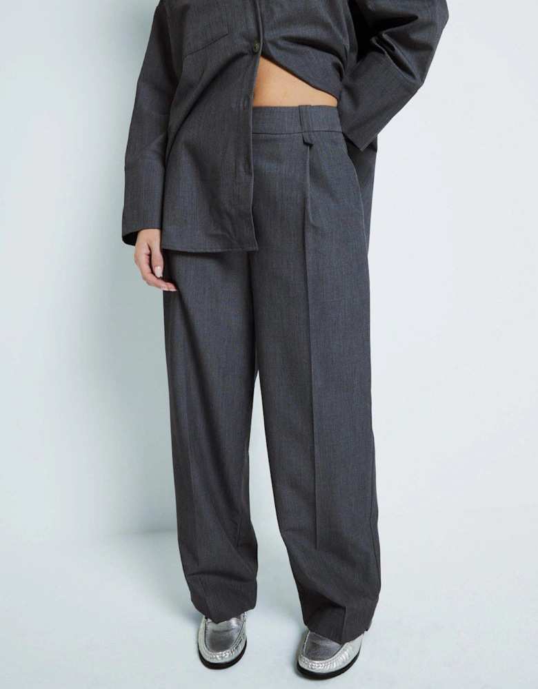 Cargo Wide Leg Trousers - Grey