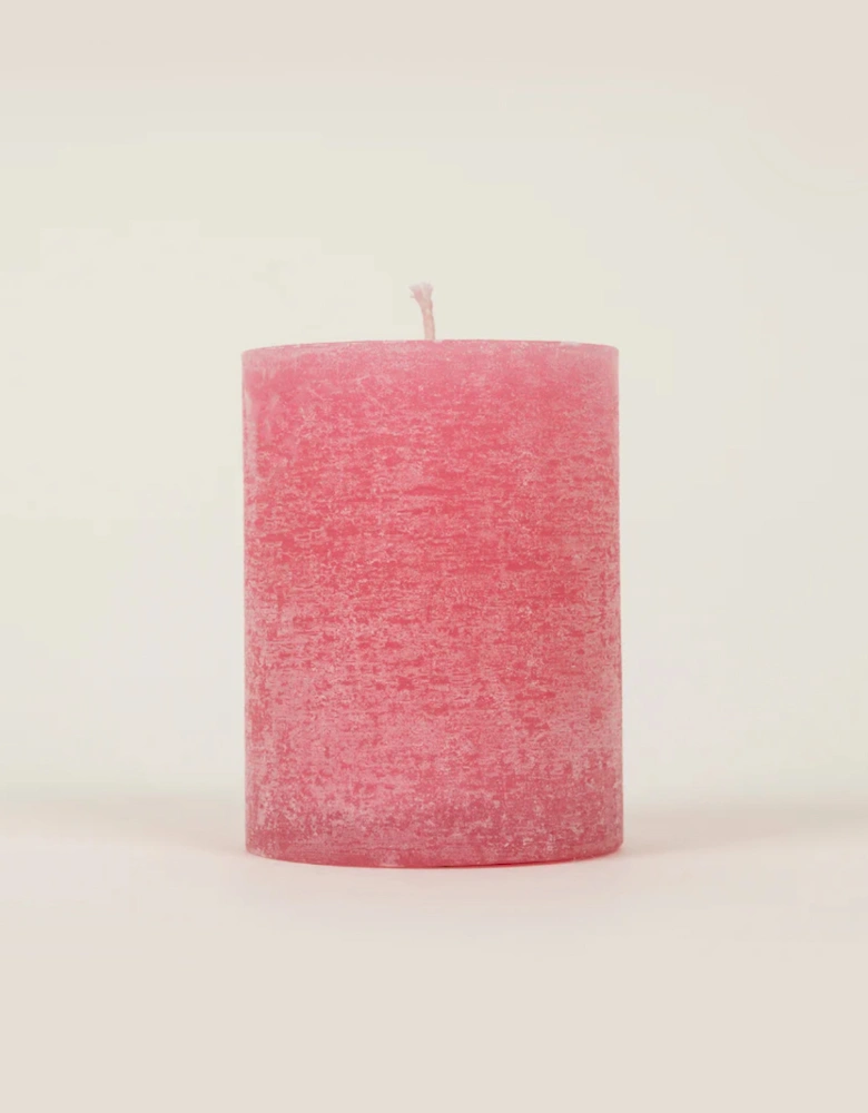 Wild Rhubarb Fragranced Coloured Pillar Candle