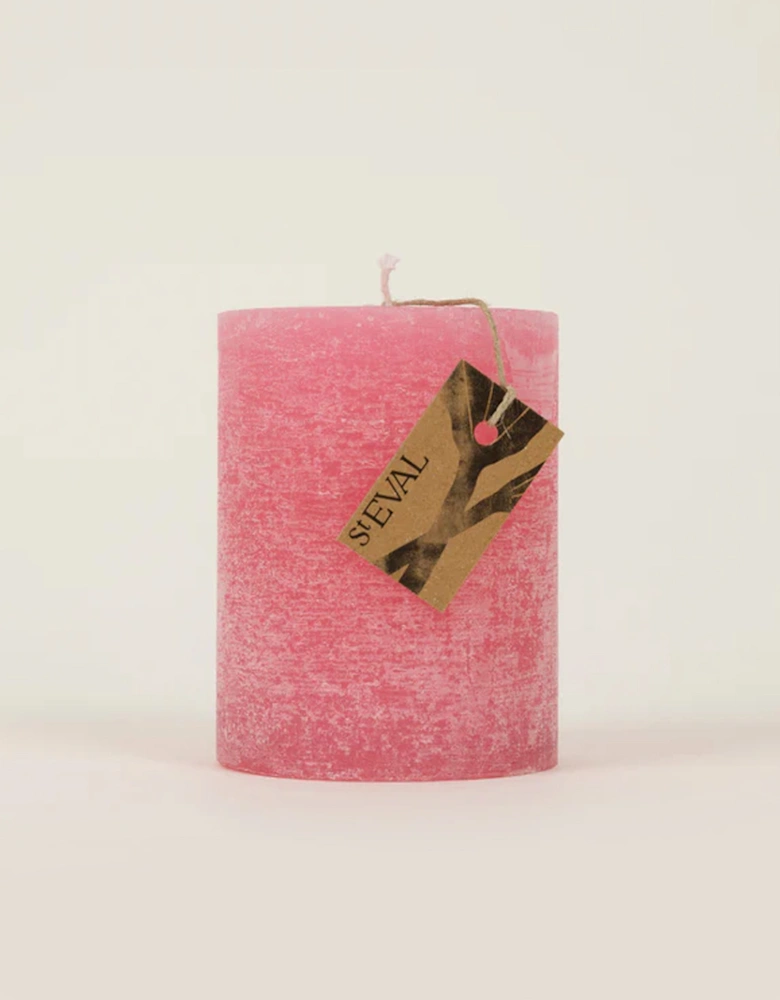 Wild Rhubarb Fragranced Coloured Pillar Candle