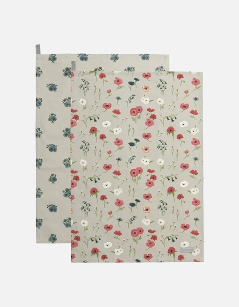 Tea Towel Set of 2 Poppy Meadow