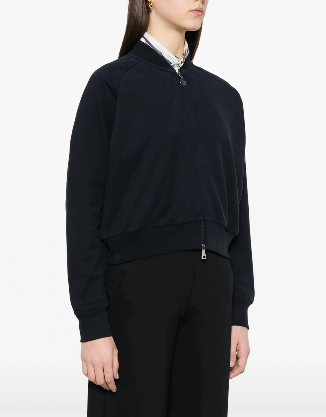 Womens Zip Up Jacket Navy