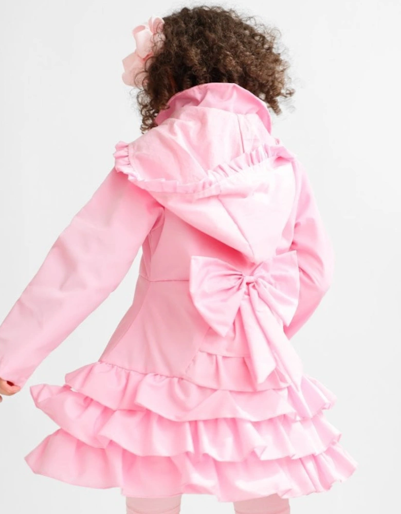 Girls Pink Frilly Windbreaker Jacket