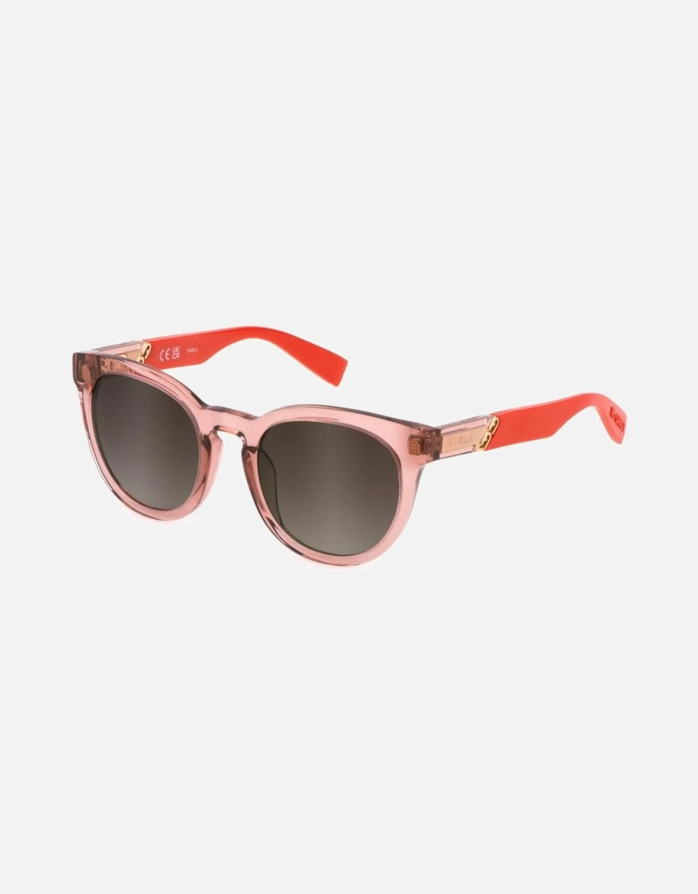 Degraded Brown Plastic Sunglasses Women - Multicolor