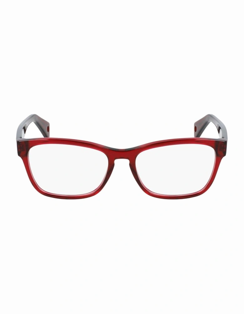 Acetate Rectangular Frame Glasses Women - Red