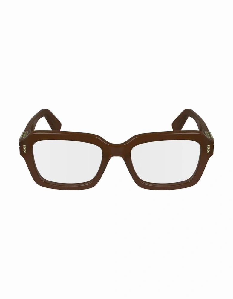 Acetate Rectangular Frame Glasses Women - Brown