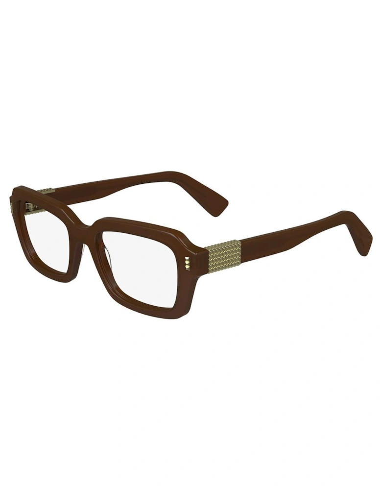 Acetate Rectangular Frame Glasses Women - Brown