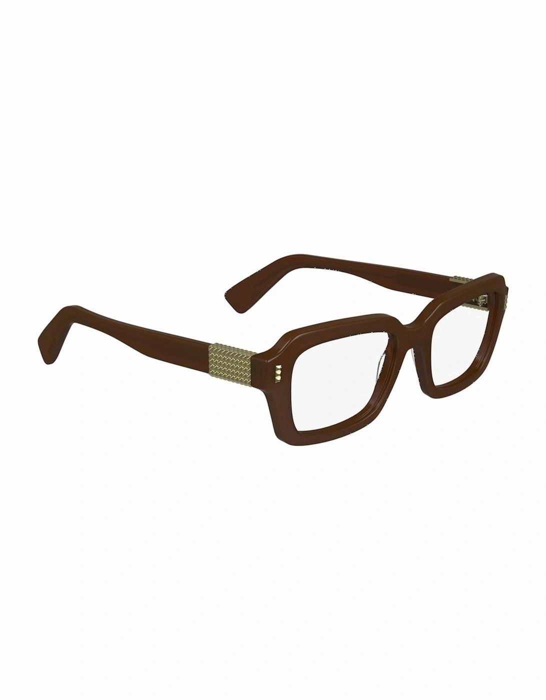 Acetate Rectangular Frame Glasses Women - Brown, 4 of 3