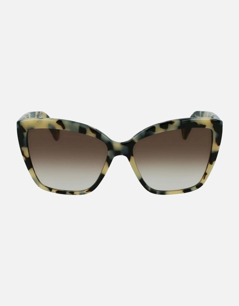 Acetate Sunglasses with Brown Lenses Women - Gray