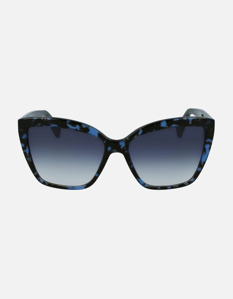 Acetate Sunglasses with Brown Lenses Women - Blue
