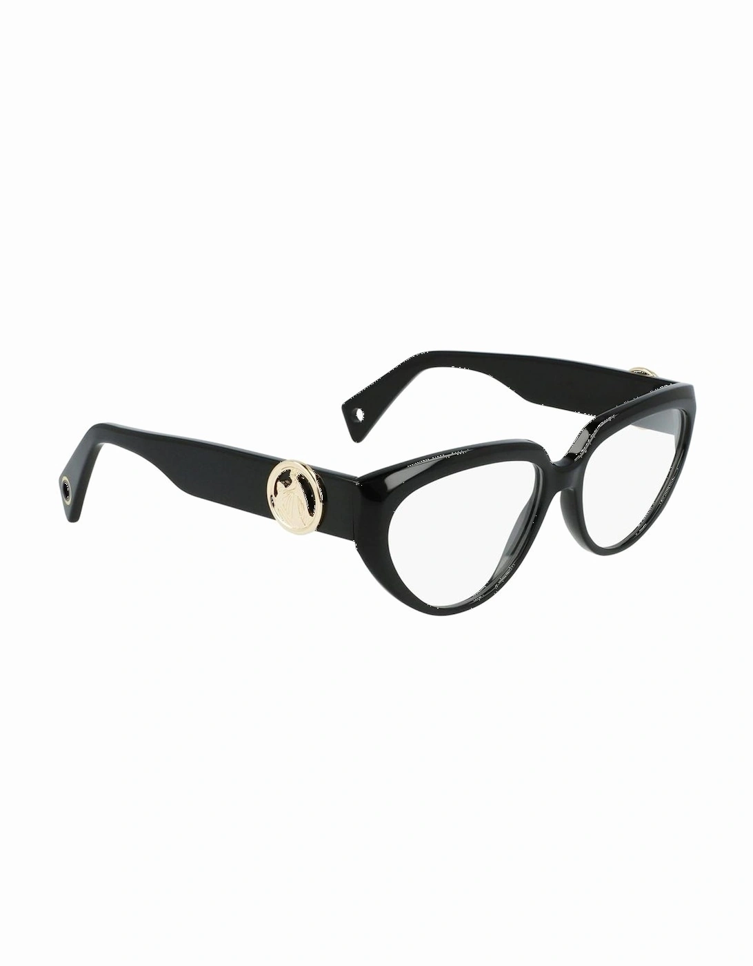 Acetate Rectangular Frame Glasses Women - Black, 4 of 3