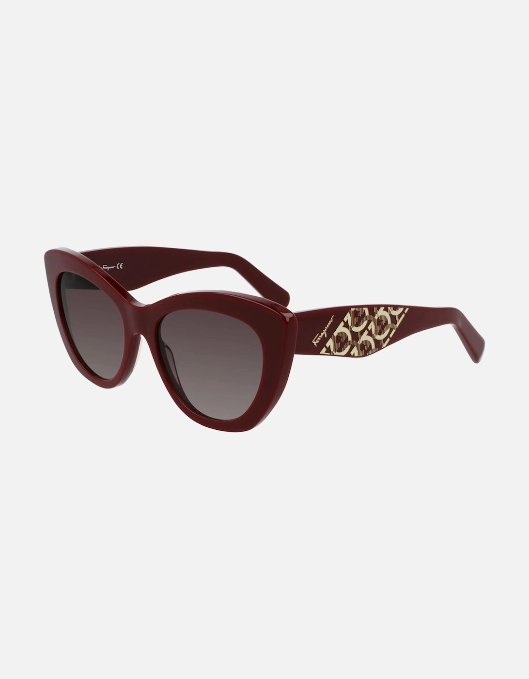 Acetate Degraded Brown UV Filter Sunglasses Women - Bordeaux, 4 of 3