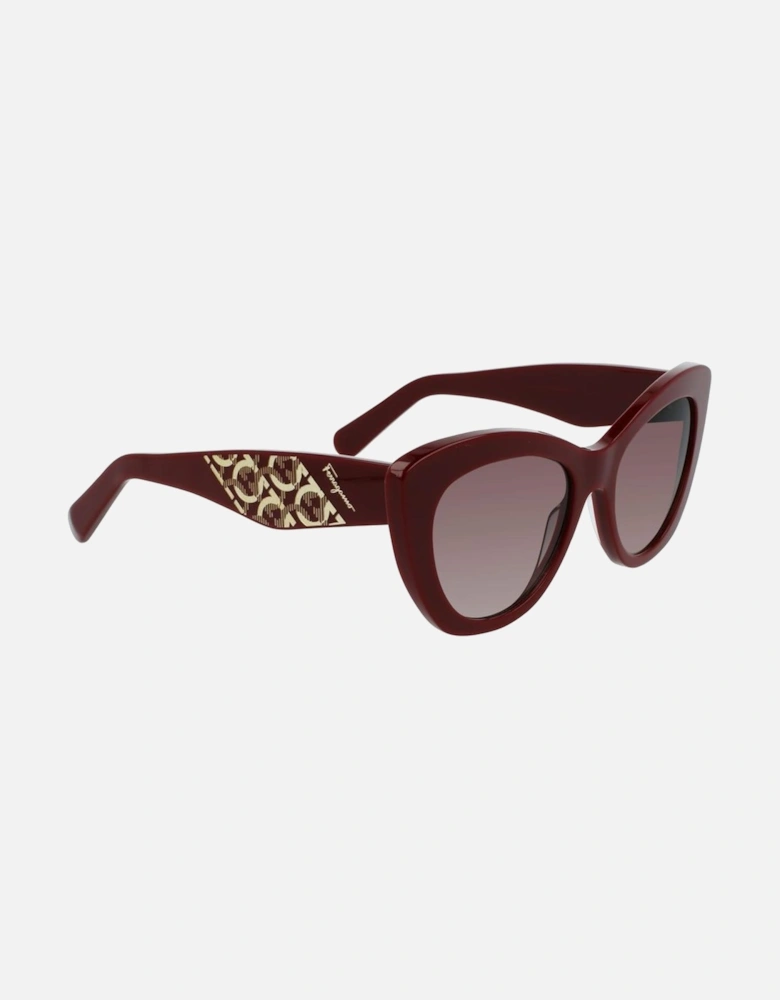 Acetate Degraded Brown UV Filter Sunglasses Women - Bordeaux
