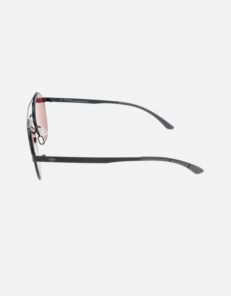 Metal Sunglasses with Rose Lens Unisex - Black