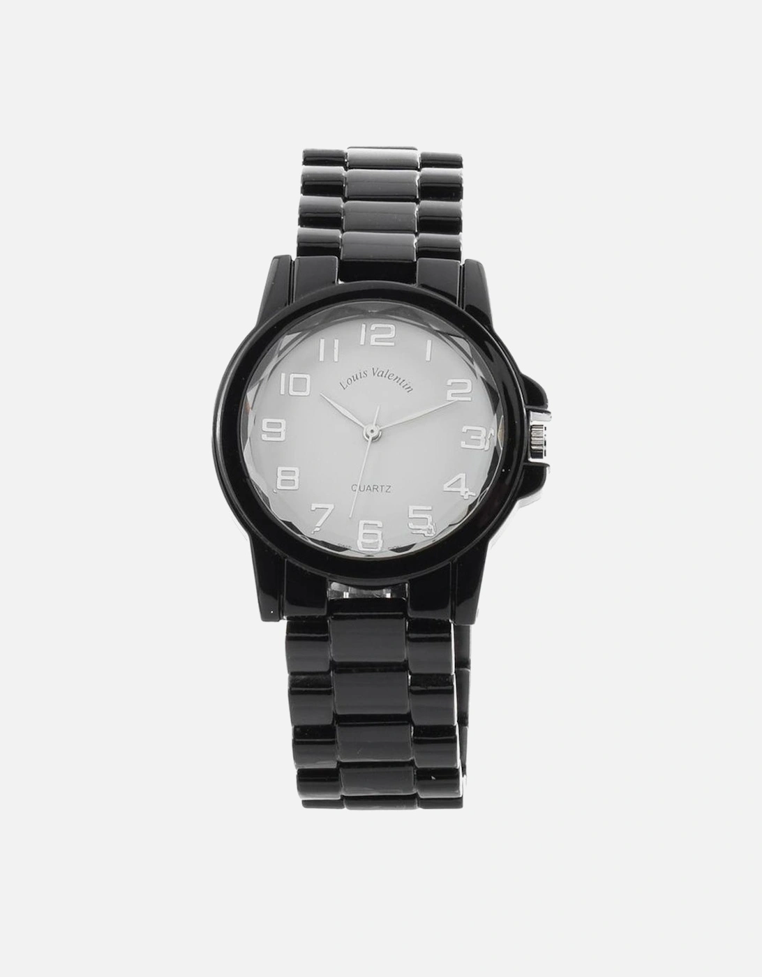 Quartz Analog Metal Case Stainless Steel Bracelet Watch Unisex - Black, 2 of 1