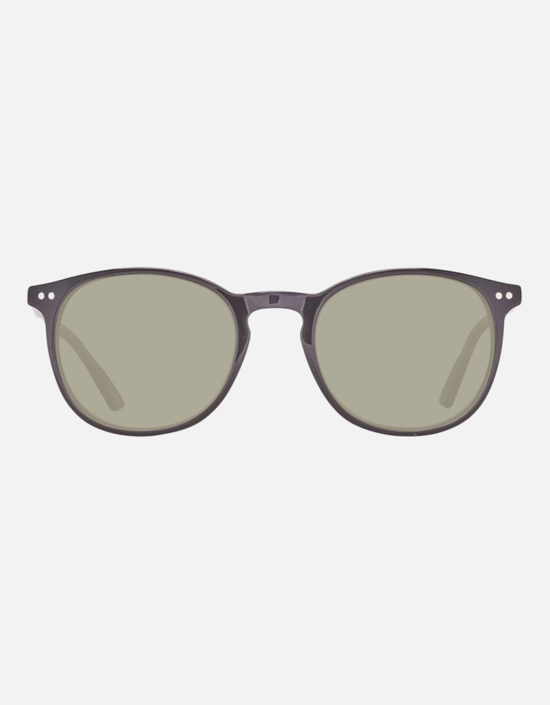 Rectangular Plastic Sunglasses Unisex - Black