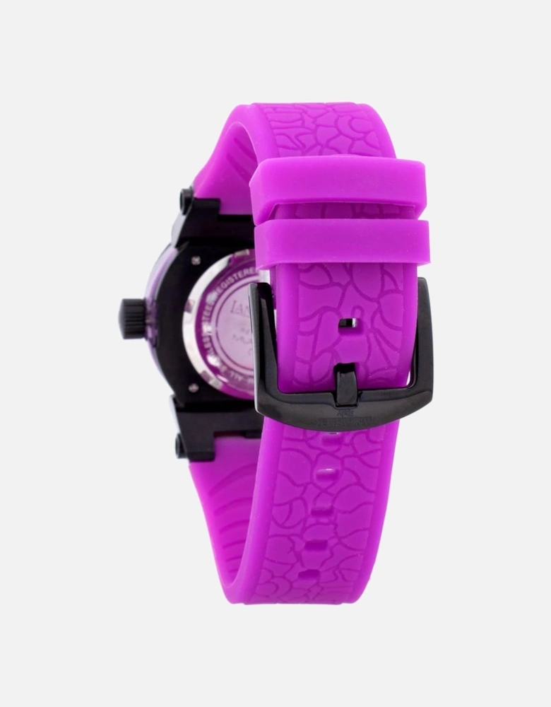 Quartz Stainless Steel Analog Watch with Silicone Bracelet Women -