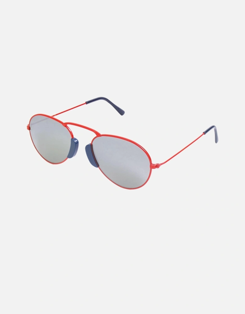 Handmade Metal Bracelet Watch with Red Dial Unisex Sunglasses