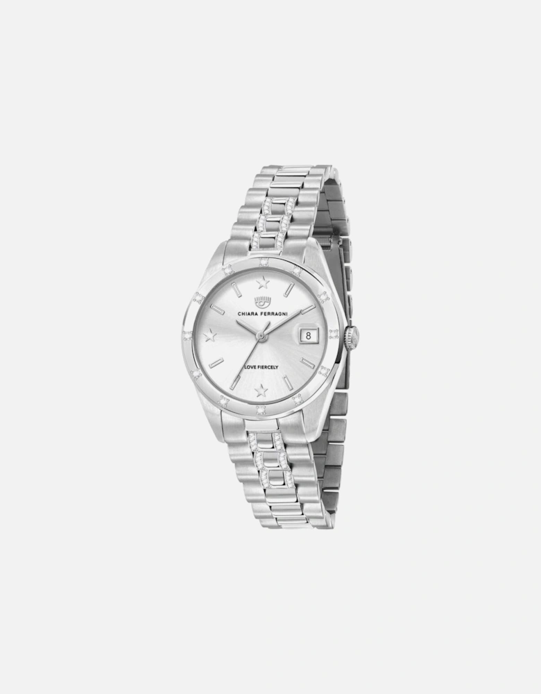 Quartz Analog Stainless Steel Watch Women - Silver Watches