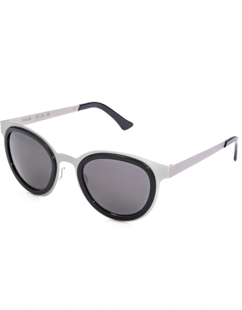 Stainless Steel Bracelet Watch with Gray Dial Unisex Sunglasses