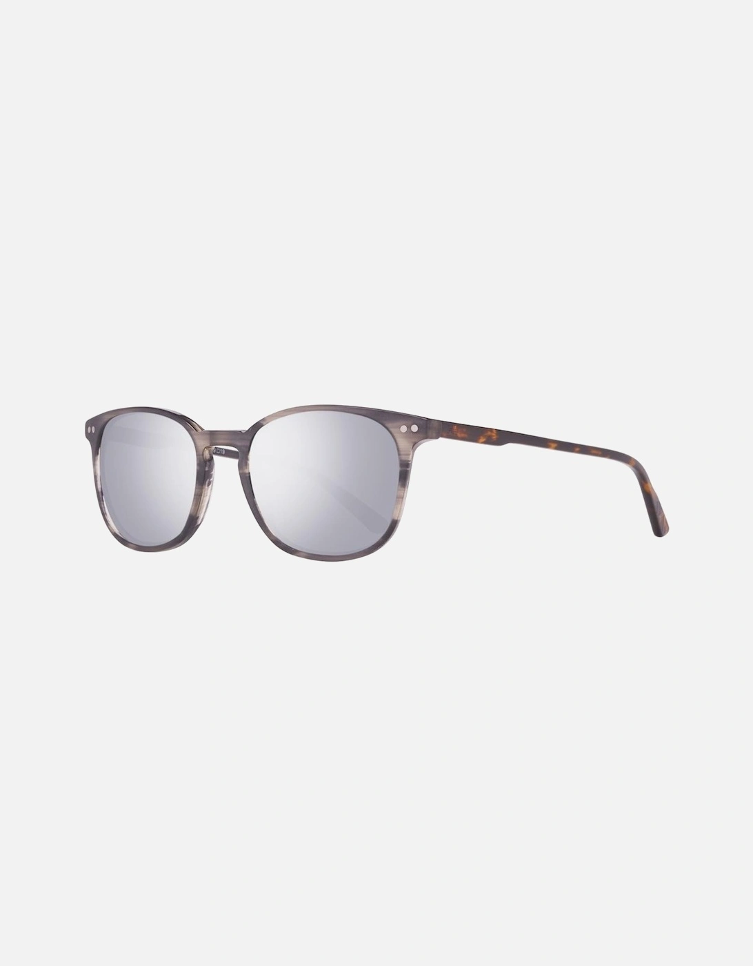 Geometric Metal Plastic Sunglasses Unisex - Gray, 4 of 3