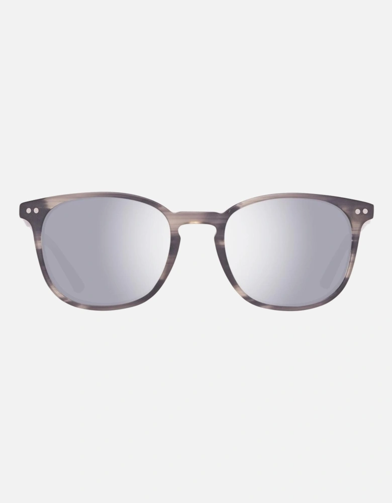 Geometric Metal Plastic Sunglasses Unisex - Gray