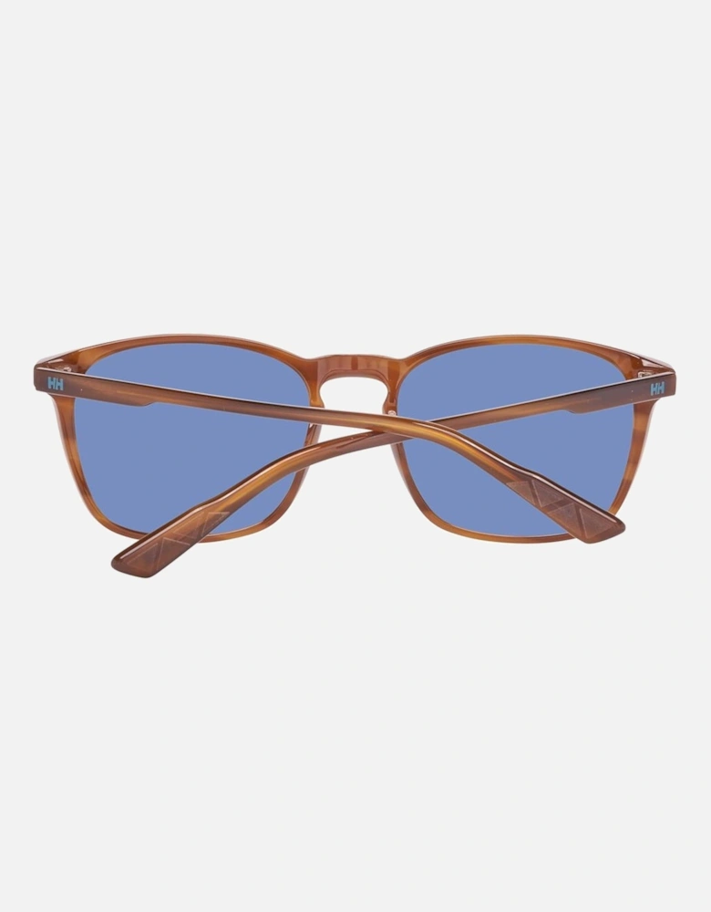 Plastic Sunglasses with Bordeaux Leather Keychain Unisex - Brown