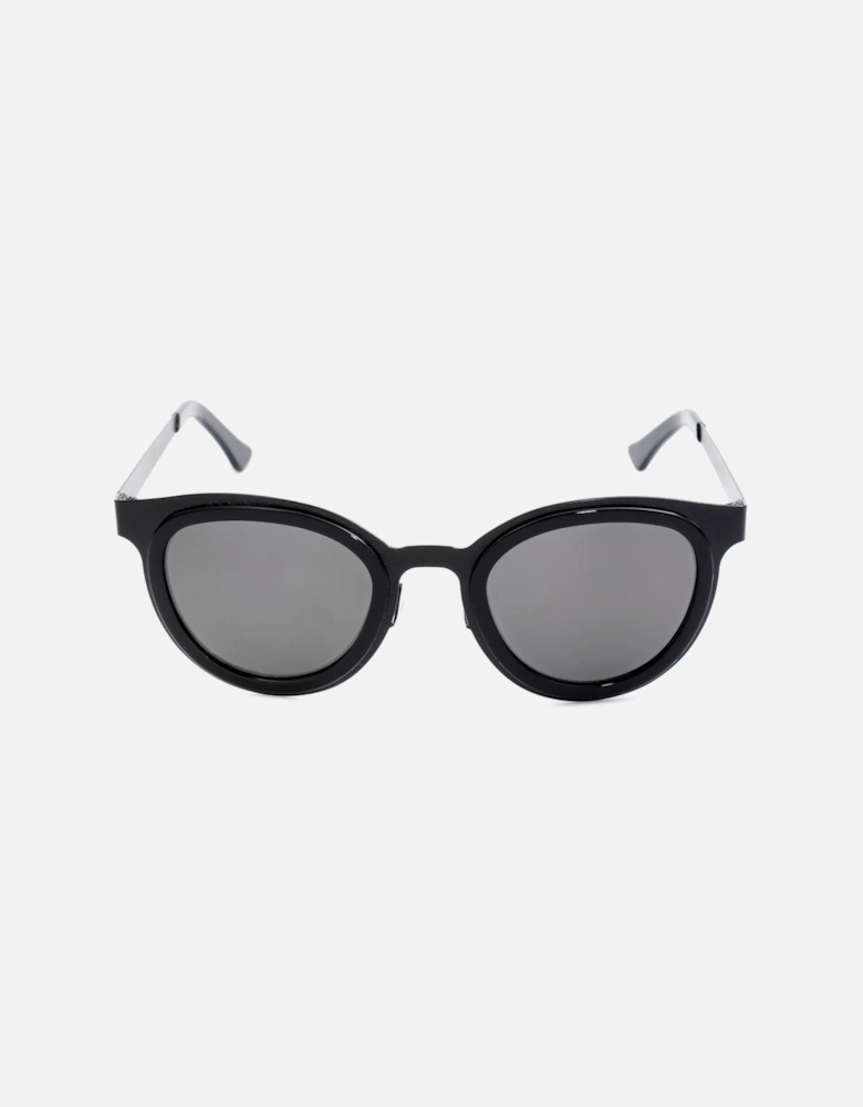 Stainless Steel Watch with Black Dial Unisex Sunglasses