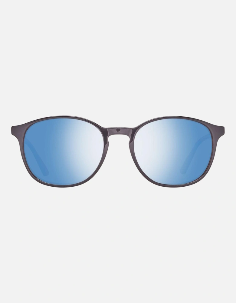 Plastic Sunglasses with Black Leather Details Unisex