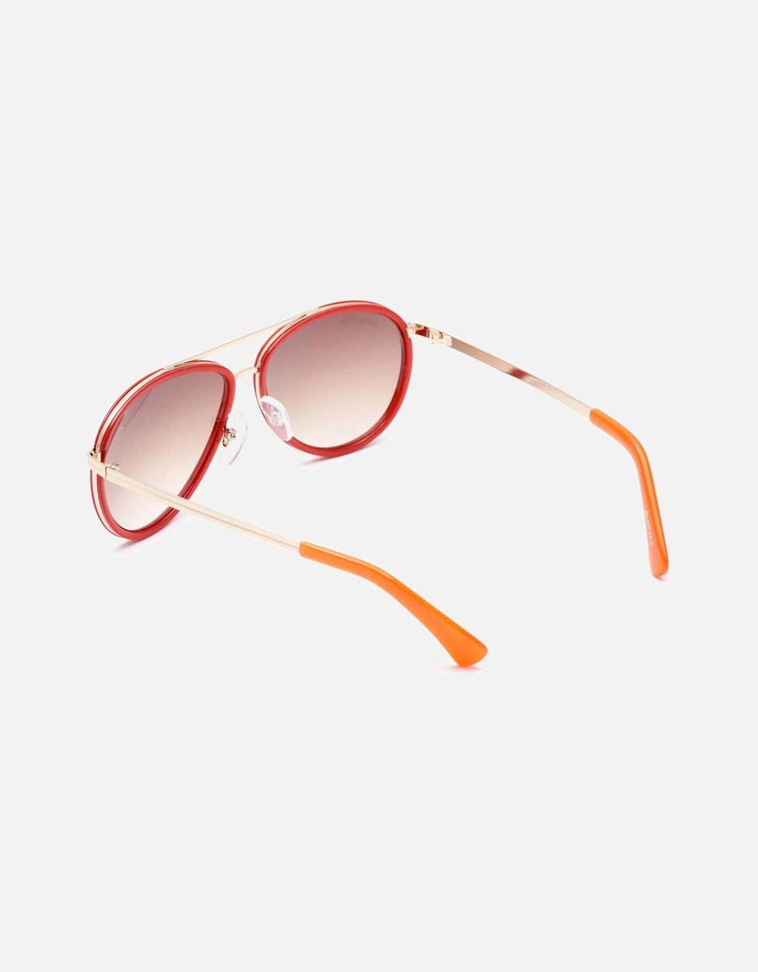 Metal Bracelet Red Dial Watch Women Sunglasses