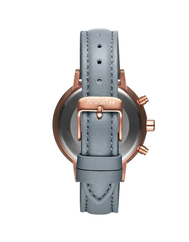 Stainless Steel Quartz Leather Strap Watch Women - Gray Watches