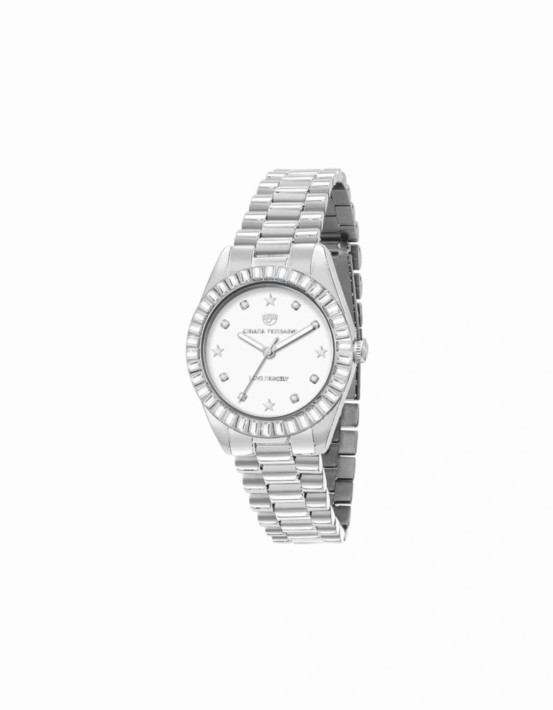 Quartz Analog Stainless Steel Watch Women - Silver Watches