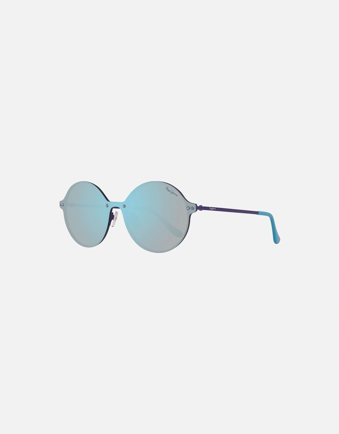 Metal Bracelet Mirrored Lens Watch with Blue Dial Unisex Sunglasses, 4 of 3