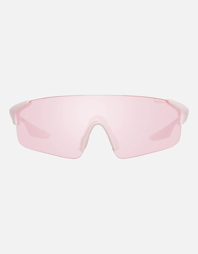 Plastic Bracelet Watch with Pink Dial Unisex - Multicolor Sunglasses