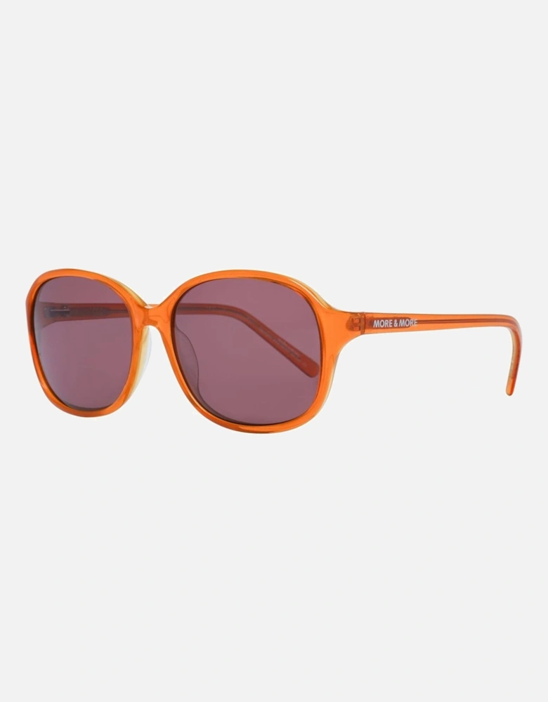 Oval Frame Plastic Bracelet Watch with Orange Dial Women Sunglasses
