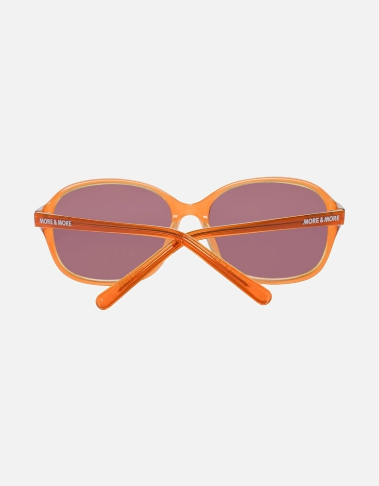 Oval Frame Plastic Bracelet Watch with Orange Dial Women Sunglasses