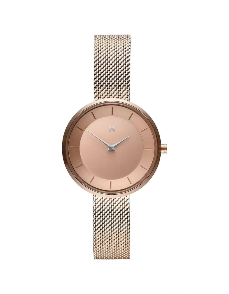 Stainless Steel Pink Quartz Analog Watch Women - Multicolor Watches